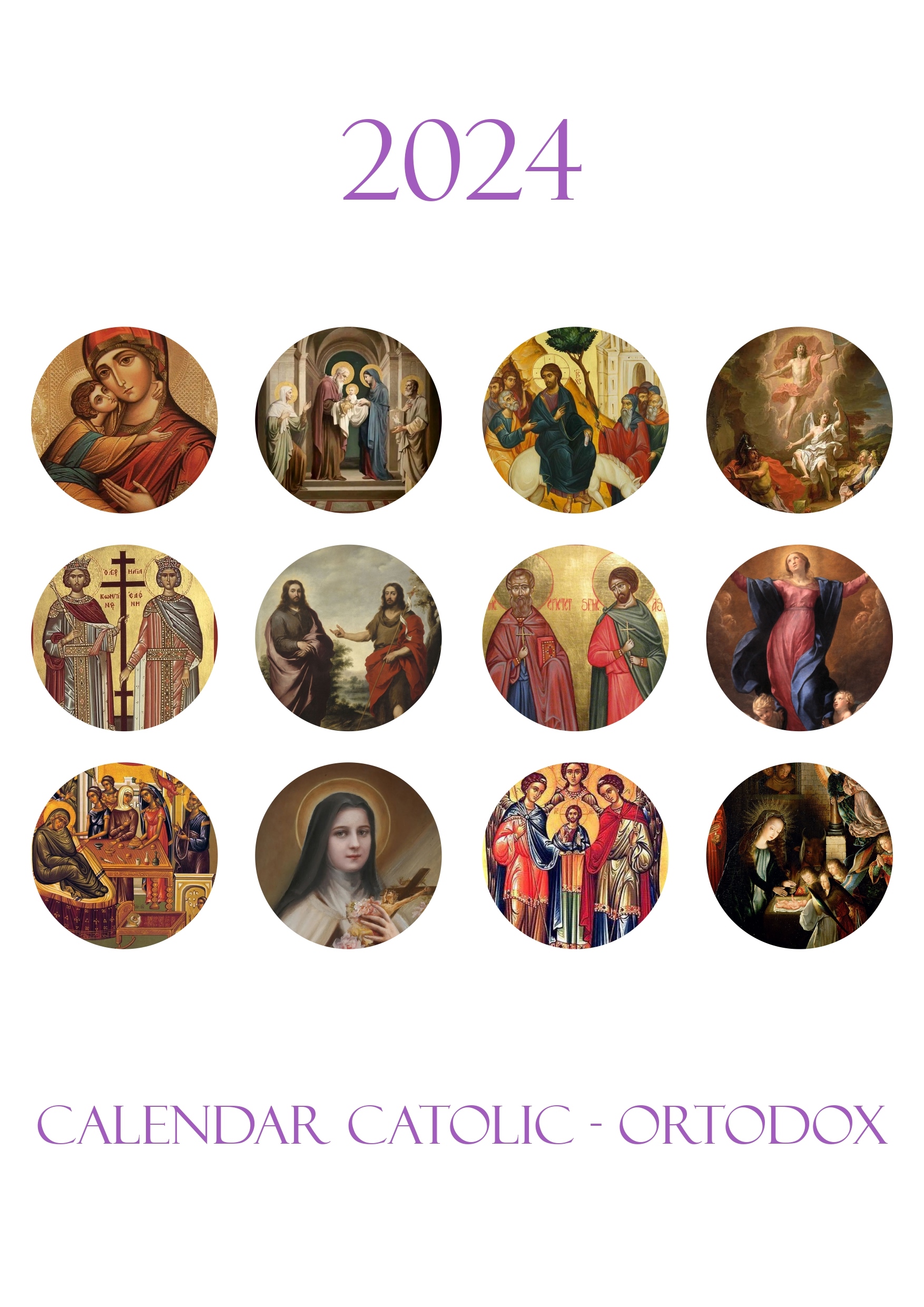 Calendar catolic-ortodox 2024